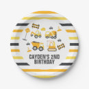 Search for construction birthday plates Trucks