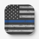 Search for police paper plates Thin blue line