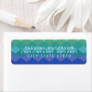 Search for teal green return address labels Colourful