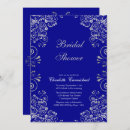 Search for royal blue silver bridal shower invitations Chic