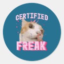 Search for funny cat saying stickers Women