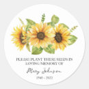Search for sunflower seeds stickers Funeral