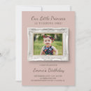 Search for little princess 1st birthday invitations Pink