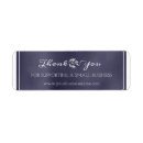 Search for blue metallic return address labels Silver