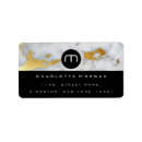 Search for white grey marble return address labels Black
