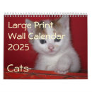 Search for large print calendars Cat