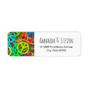 Search for peace sign return address labels Groovy
