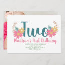 Search for turning two birthday invitations Girl
