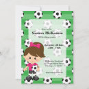 Search for soccer player birthday invitations Girl