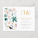 Search for flamingo sweet 16 invitations Palm tree