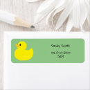 Search for yellow duck return address labels Baby shower