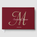 Search for monogrammed wedding guest books Modern