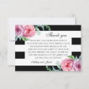 Search for black white stripes thank you cards Modern