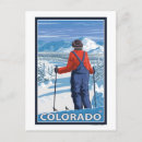 Search for skiers postcards Colorado
