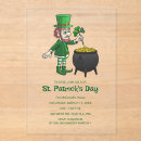 Search for irish seasonal invitations Shamrock