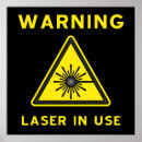 Search for lasers posters Warning