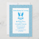 Search for some bunny turns one invitations Blue