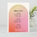 Search for hairdresser price lists Business