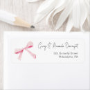 Search for bow return address labels Coquette aesthetic