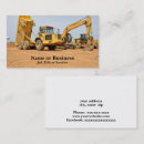 Search for backhoe business cards Construction