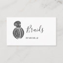 Search for hair braiding business cards Girly