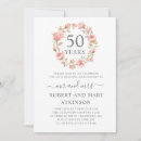 Search for rustic 50th anniversary invitations Watercolor