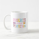 Search for progress not perfection mugs Motivational quote