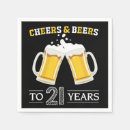 Search for cheers and beers napkins Birthday party