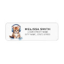 Search for orange tabby cat return address labels Kitten