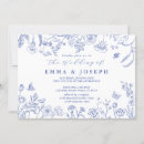Search for royal blue floral wedding invitations Vintage