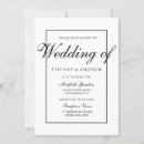 Search for modern typography wedding invitations Black