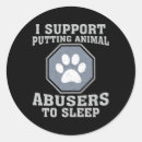 Search for abusers stickers Stop animal abuse