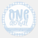 Search for onederful stickers First birthday party