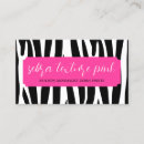 Search for zebra print business cards Geometric