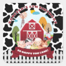 Search for cow farm stickers Farm animal birthday