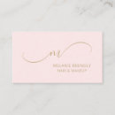 Search for cosmetologist business cards Blush pink