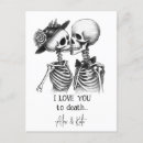 Search for skeleton couple postcards Goth