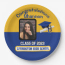 Search for blue and gold graduation plates High school