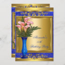 Search for royal blue and pink invitations Gold