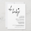 Search for minimalist baby shower invitations Black and white