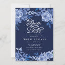 Search for dark blue bridal shower invitations Flowers