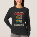 Search for banned books womens tshirts Bookworm