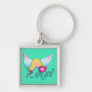 Search for love angel key rings Design