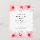 Search for blush sweet 16 invitations Watercolor