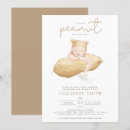 Search for little peanut on the way invitations Watercolor