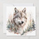 Search for watercolor wolf cards Winter