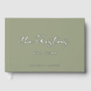 Search for sage green wedding guest books Typography