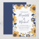 Search for blue sunflower wedding invitations Botanical