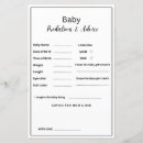 Search for baby shower and prediction advice cards Girl