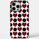 Search for red heart pattern iphone cases Red and black